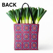 Tote Bag 🤩 Beau marron et Azulejos turquoise,