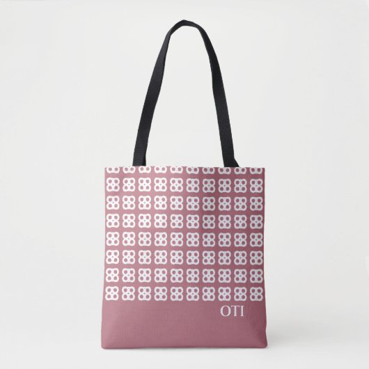 Tote Bag Beau motif abstrait moderne sur or rose (Devant)