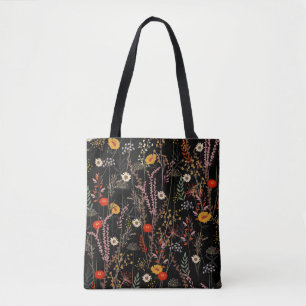 Tote Bag Beau motif de fleurs de prairie fleurie
