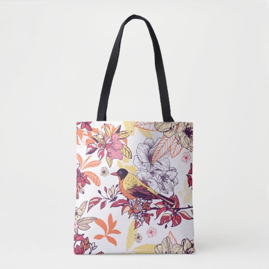 Tote Bag Beau motif floral (Devant)