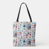Tote Bag Beau Nautique bleu rouge de l'océan (Dos)