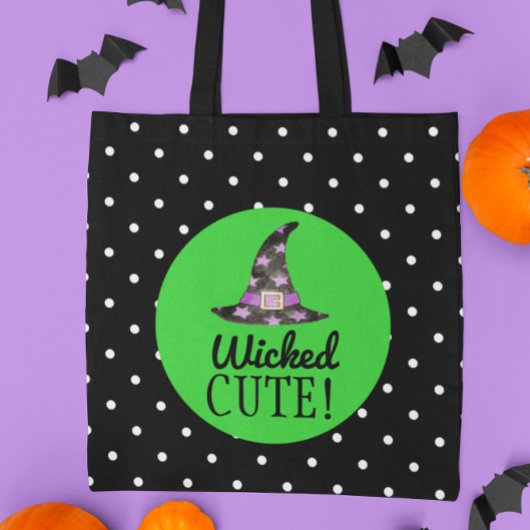 Tote Bag Beau noir et vert Halloween Fourre-tout