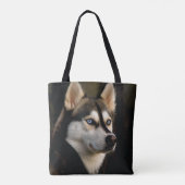 Tote Bag Beau Oreiller Husky Lrow (Dos)