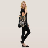 Tote Bag Beau Oreiller Husky Lrow (Sur le modèle)