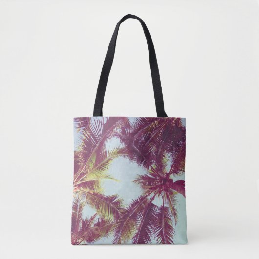Tote Bag Beau palmier tropical autour de l'océan (Devant)