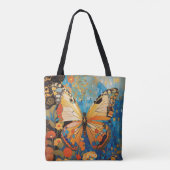 Tote Bag Beau papillon décoratif Floral (Dos)