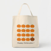 Tote Bag Beau Patch Citrouille Halloween (Devant)