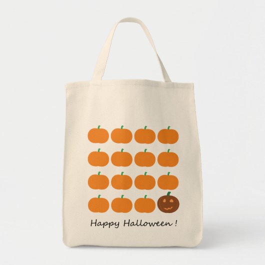 Tote Bag Beau Patch Citrouille Halloween (Devant)