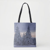 Tote Bag Beau paysage hivernal comme il neige (Devant)