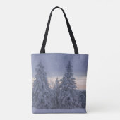 Tote Bag Beau paysage hivernal comme il neige (Dos)
