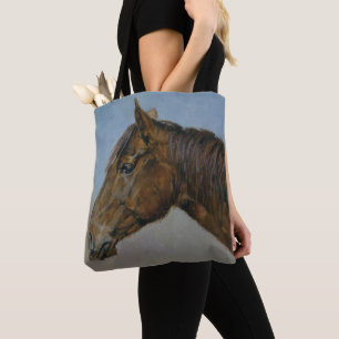 Tote Bag Beau Portrait Brown Horse