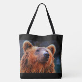 Tote Bag Beau Portrait d'ours Brown Faune Photo (Dos)