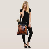Tote Bag Beau Portrait d'ours Brown Faune Photo (Sur le modèle)