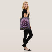 Tote Bag Beau rose violet (Sur le modèle)