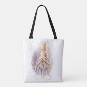 Tote Bag Beau Thème de Calmar Rose Clair (Dos)