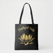 Tote Bag Beaucoup de Lotus Or (Devant)