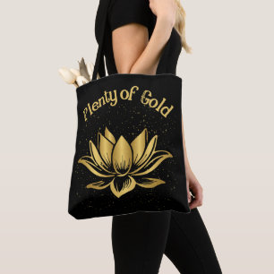 Tote Bag Beaucoup de Lotus Or