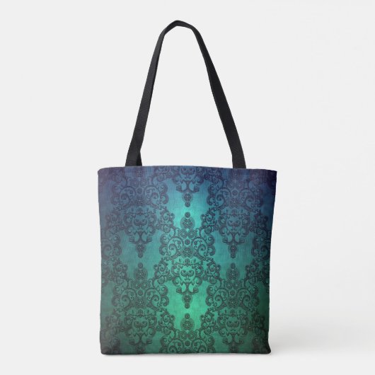 Tote Bag Beaufitul Deep Turquoise Vert Bleu complexe Damas (Dos)
