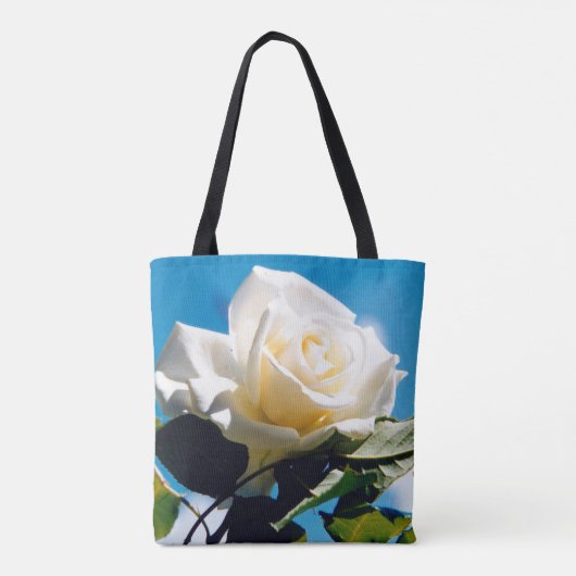 Tote Bag Beauté de Rose blanche (Dos)