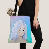 Tote Bag Beauté des cheveux argentés (De près)