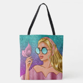 Tote Bag Beauté et papillon - Voir retour ... (Devant)