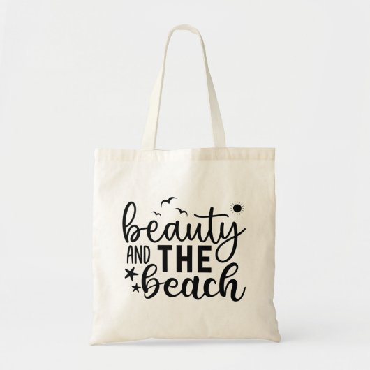 Tote Bag Beauté mignonne et plage été (Devant)