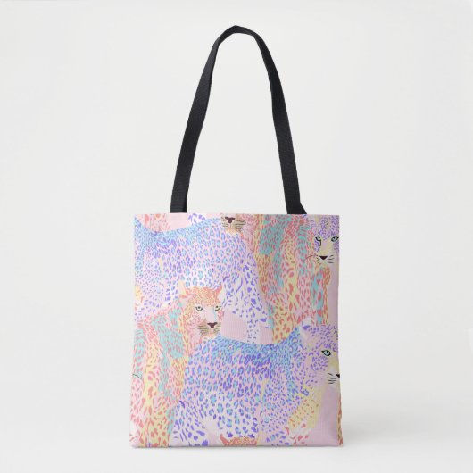 Tote Bag Beautiful Leopard Seamless Pattern illustration Ar (Devant)