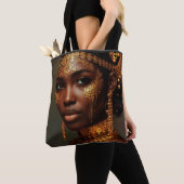 Tote Bag Beautiful Nubian Goddess in Gold (De près)