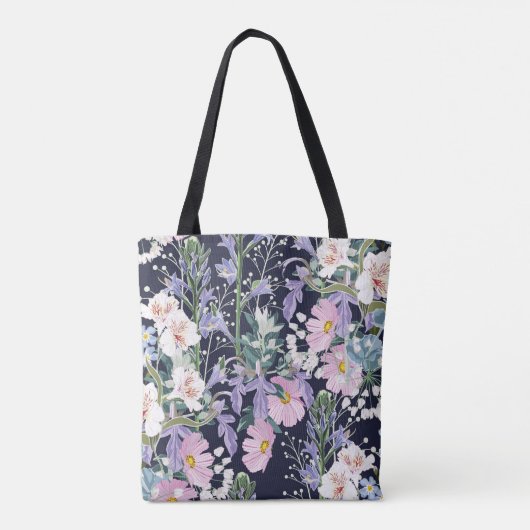 Tote Bag Beautiful seamless spring pattern with wild flower (Dos)