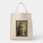 Tote Bag Beautiful Victorian Lady with cut flowers (Dos)