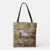 Tote Bag Beautiful White Prairie Horse  (Dos)