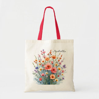 Tote Bag Beautiful Wildflowers Trendy Luxury Collection