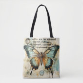 Tote Bag Beautiful Words about Butterflies (Devant)
