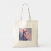 Tote Bag Beautifully Designed Cute Looking Witch in Pastel (Dos)