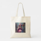 Tote Bag Beautifully Designed Cute Looking Witch in Pastel (Dos)