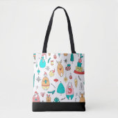 Tote Bag Beaux animaux de Noël Motif sans couture (Devant)