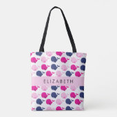 Tote Bag Beaux Baleines, Motif De Baleines, Votre Nom (Dos)