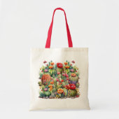 Tote Bag Beaux Cactus Fleuris (Devant)