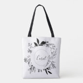 Tote Bag Beaux Fleurs Sauvages Doodles (Dos)