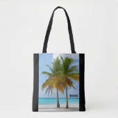 Tote Bag Beaux palmiers sur une plage tropicale (Devant)