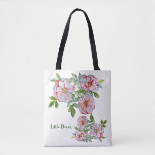 Tote Bag Beaux roses d'aquarelle réalistes.