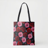 Tote Bag Beaux Roses en fleurs (Devant)