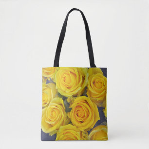 Tote Bag Beaux roses jaunes