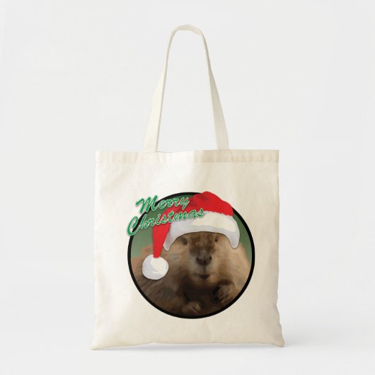 Tote Bag Beaver de Noël - Budget Fourre-tout (Devant)