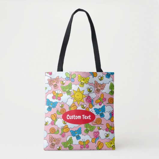 Tote Bag Bébé Animaux Arrière - plan (Devant)