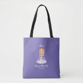 Tote Bag Bébé blanc et pourpre (Devant)