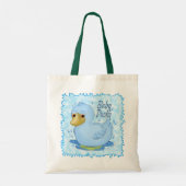 Tote Bag Bébé bleu canard (Dos)