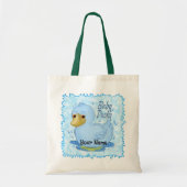 Tote Bag Bébé bleu canard (Devant)
