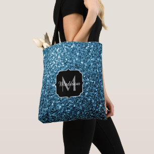 Tote Bag Bébé bleu clair faux parties scintillant scintille