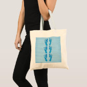 Tote Bag Bébé Bleu rayures (Devant (produit))